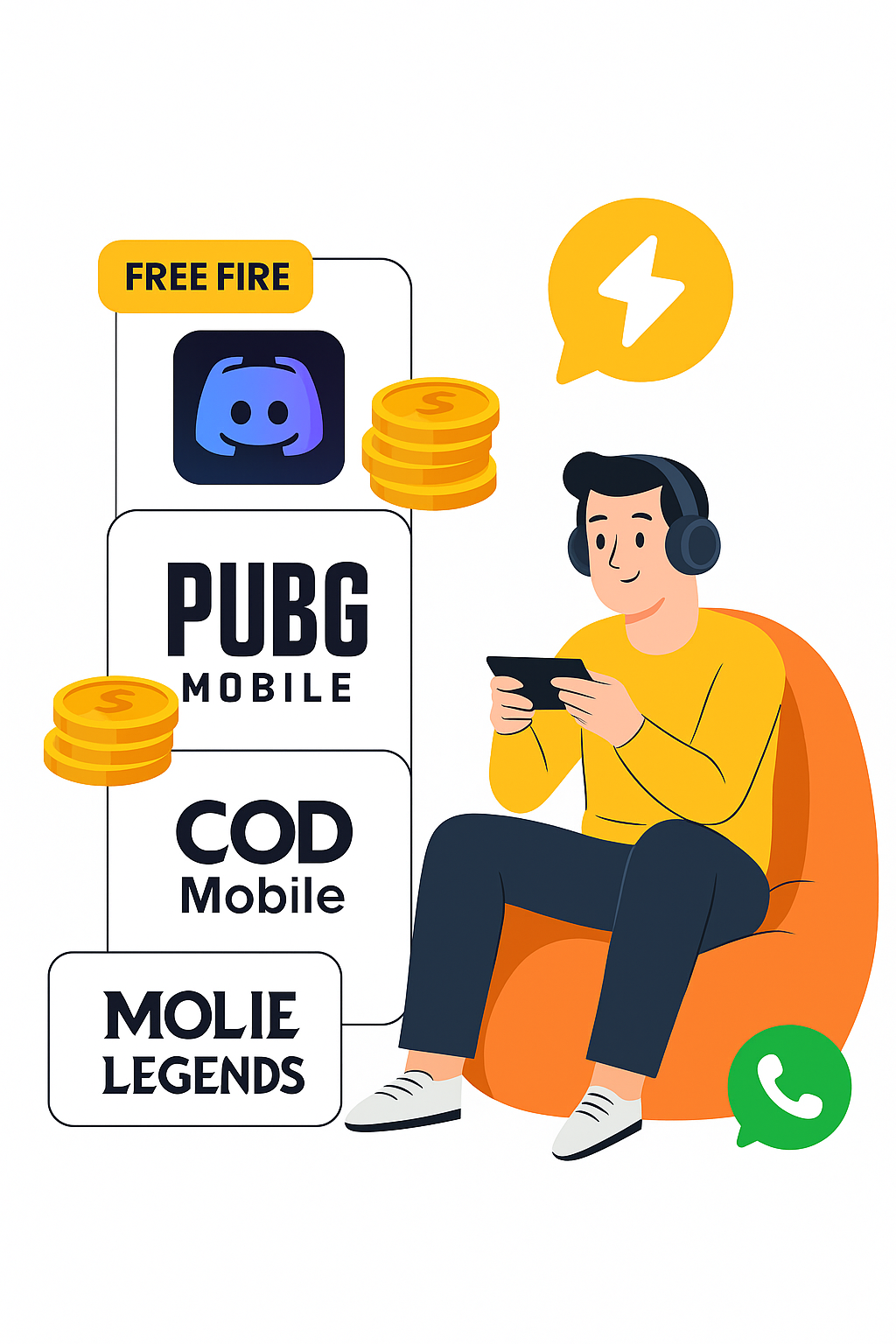 Gaming top-up illustration