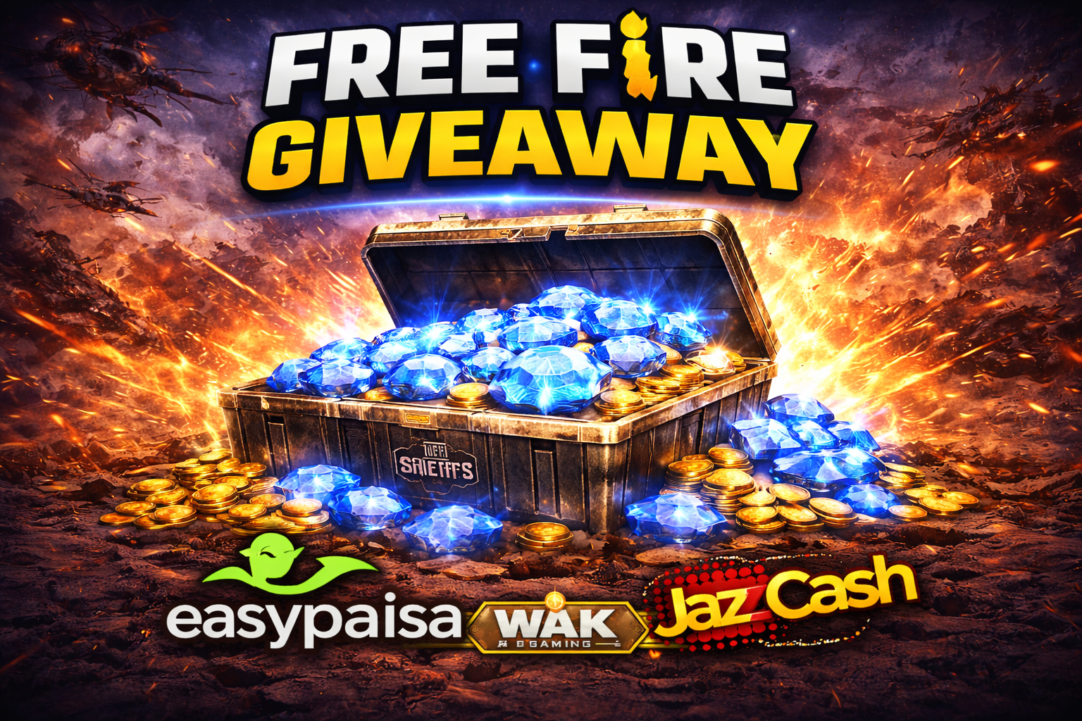 free fire diamonds giveaway