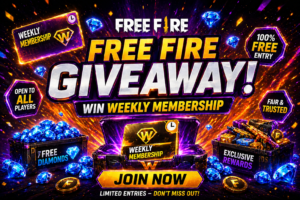 freefire giveaway weekly membership wakgaming.com