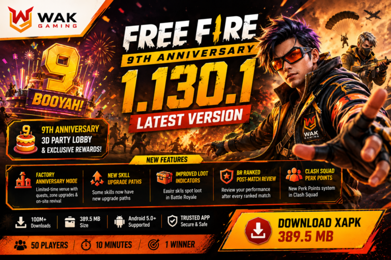 Free Fire 1.130.1 APK Download – 9th Anniversary Update