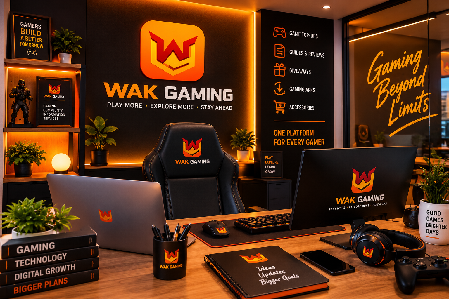 Wak Gaming workspace in Pakistan